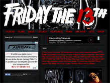 Tablet Screenshot of fridaythe13thfilms.com